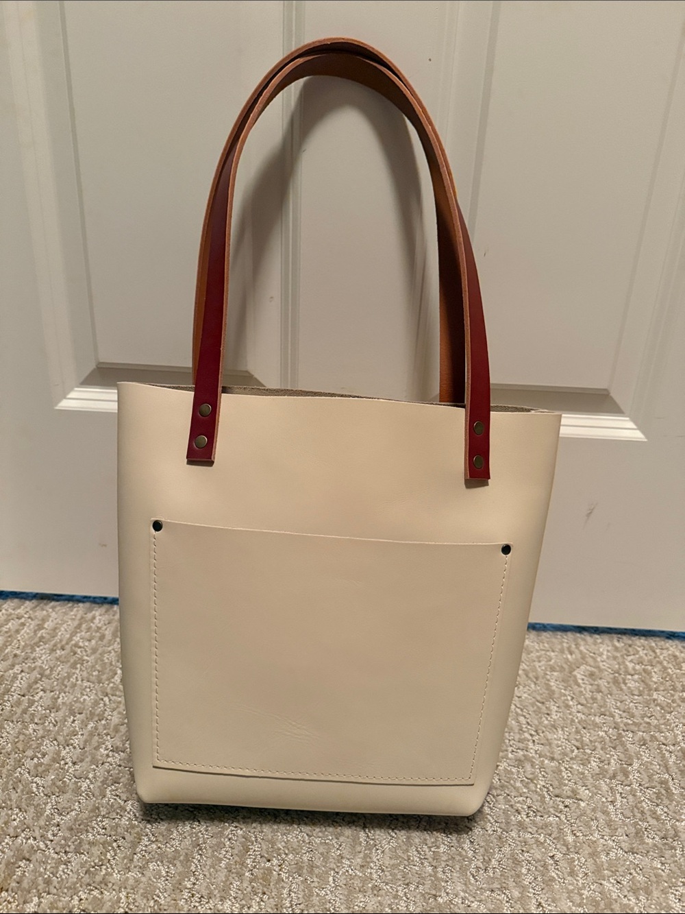 Bone Colored Small Tote - Picture 1 of 4